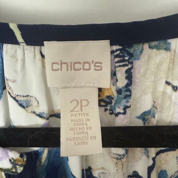 Chico’s Women’s 2P Floral Blouse Top New - Picture 2 of 5